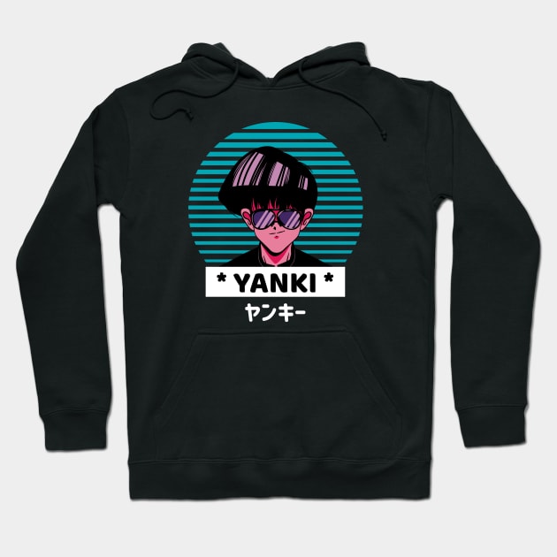 Anime retro style boy! Yanki, Japanese 80s subculture! Hoodie by Johan13